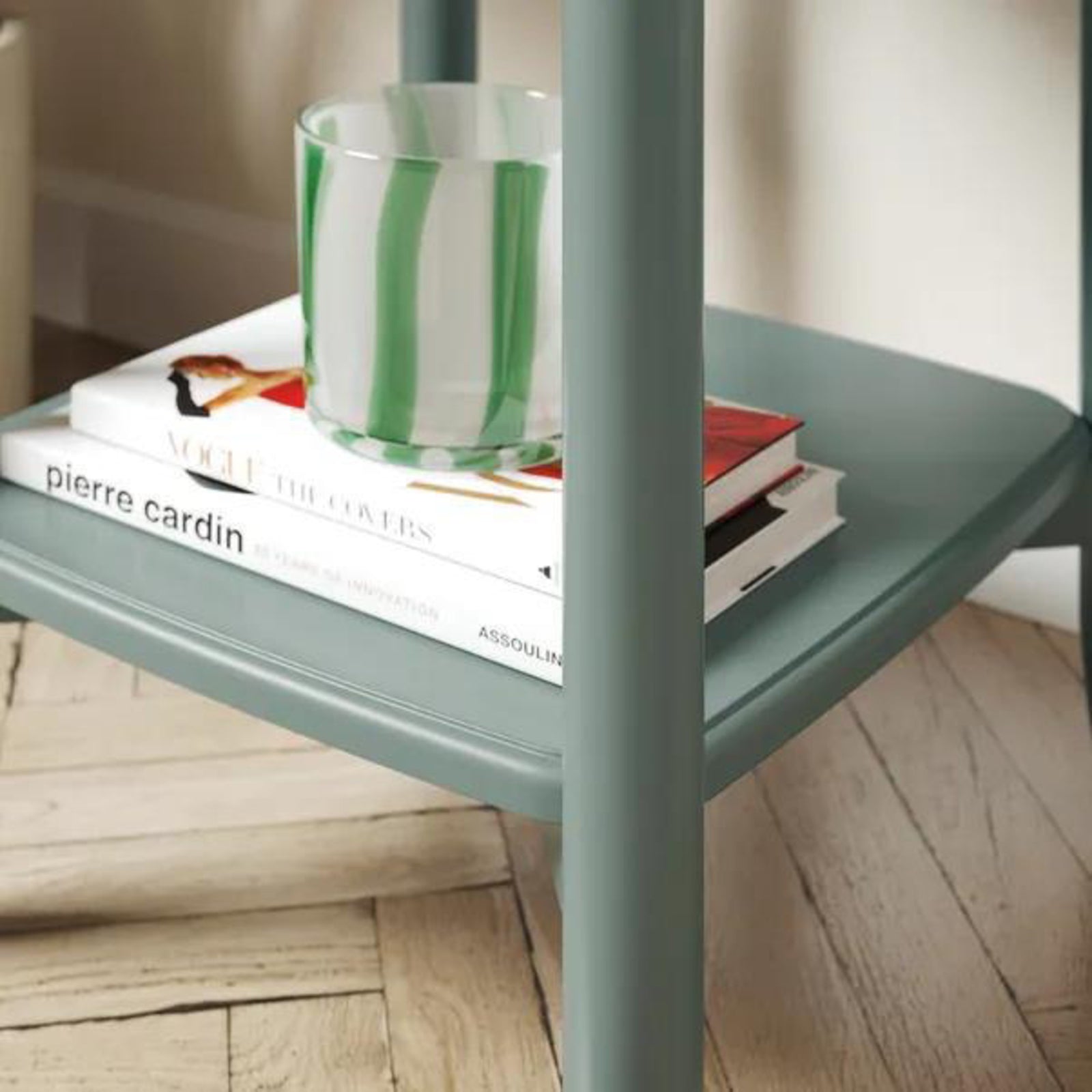 Zaira Classic Solid Wood Side Table with Lower Shelf