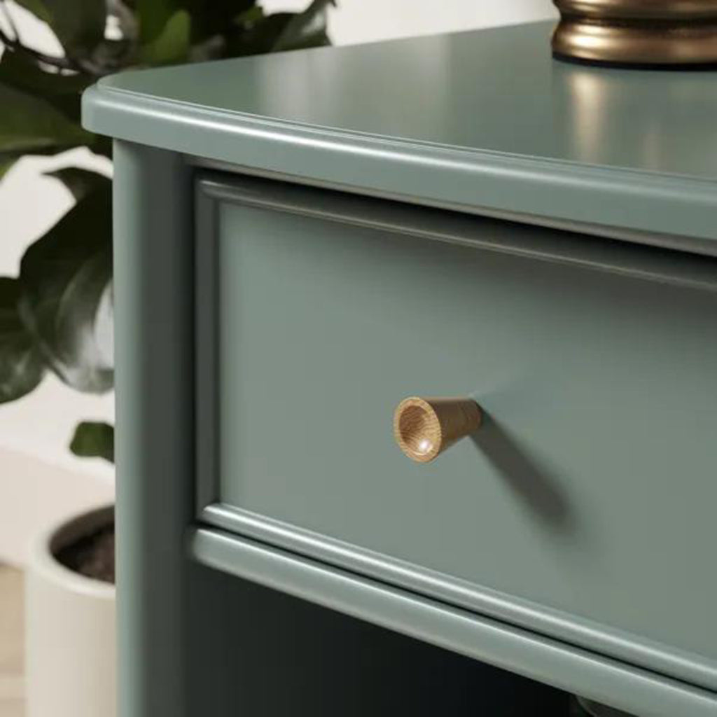 Zaira Classic Wooden Nightstand with Open Shelf