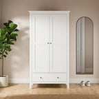 Wynmist Solid Wood 2 Door Wardrobe with 2 Drawers