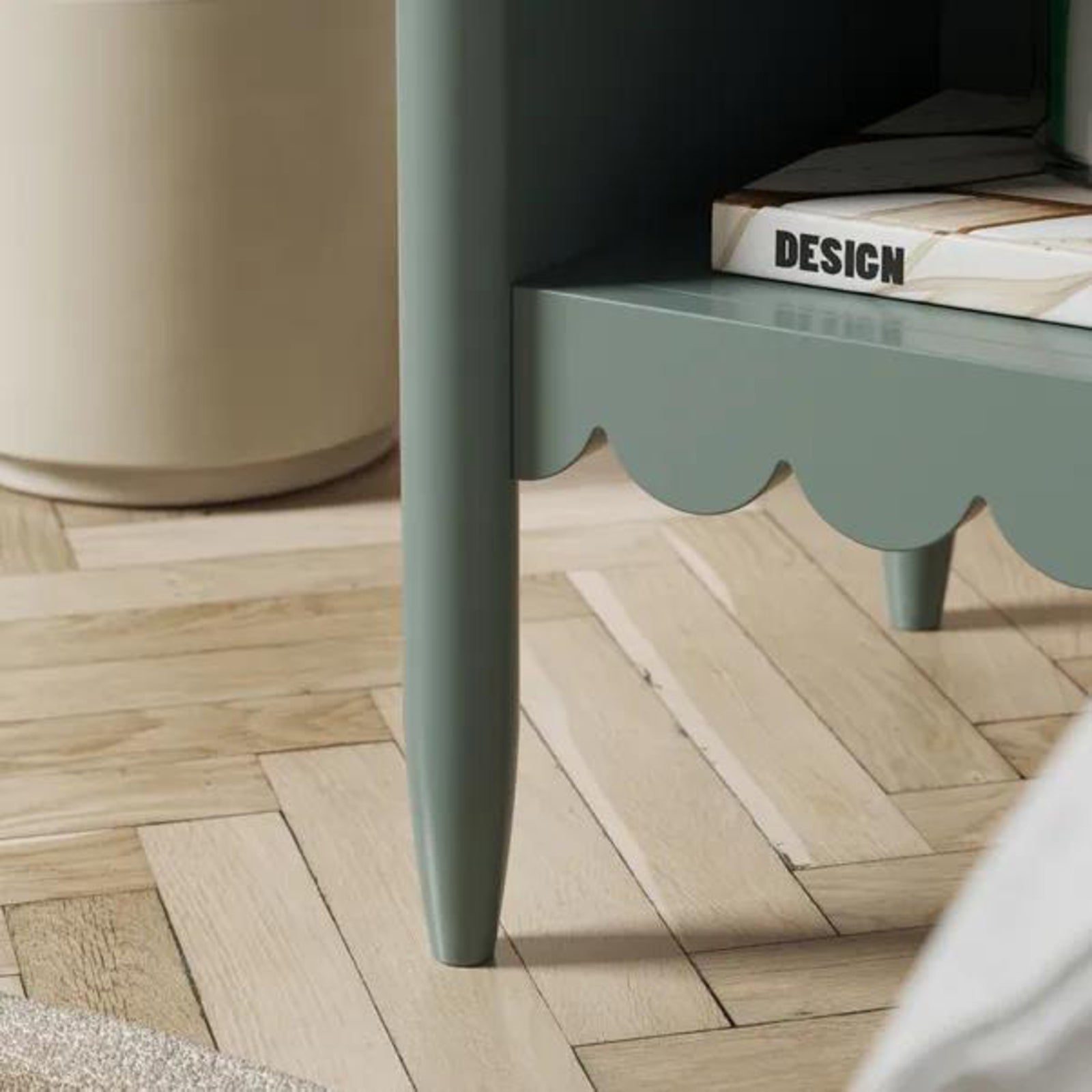 Zaira Classic Wooden Nightstand with Open Shelf