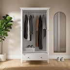 Wynmist Solid Wood 2 Door Wardrobe with 2 Drawers