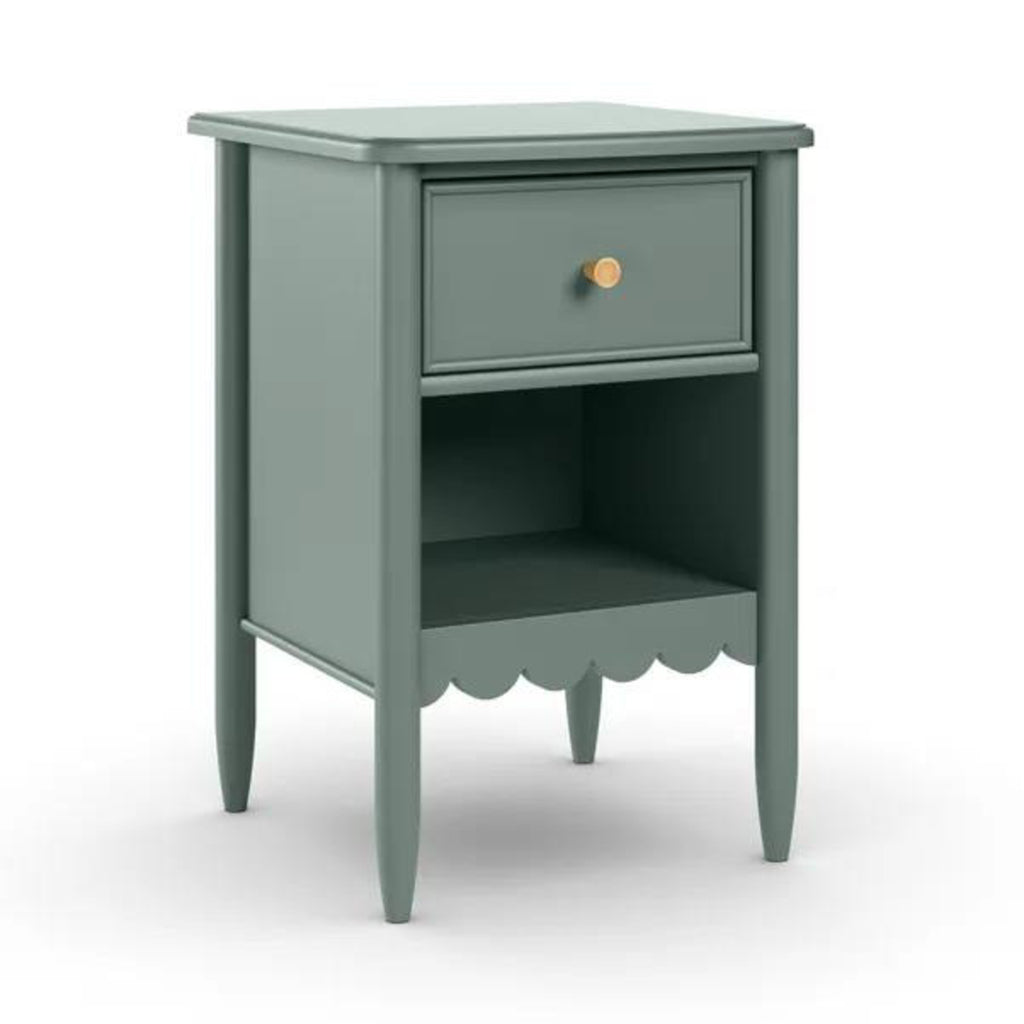 Zaira Classic Wooden Nightstand with Open Shelf
