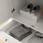 Wynmist Solid Wood 2 Door Wardrobe with 2 Drawers