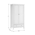 Wynmist Solid Wood 2 Door Wardrobe with 2 Drawers