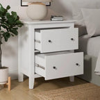 Wynmist Solid Wood 2 Drawer Bedside Chest