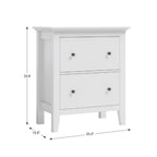 Wynmist Solid Wood 2 Drawer Bedside Chest