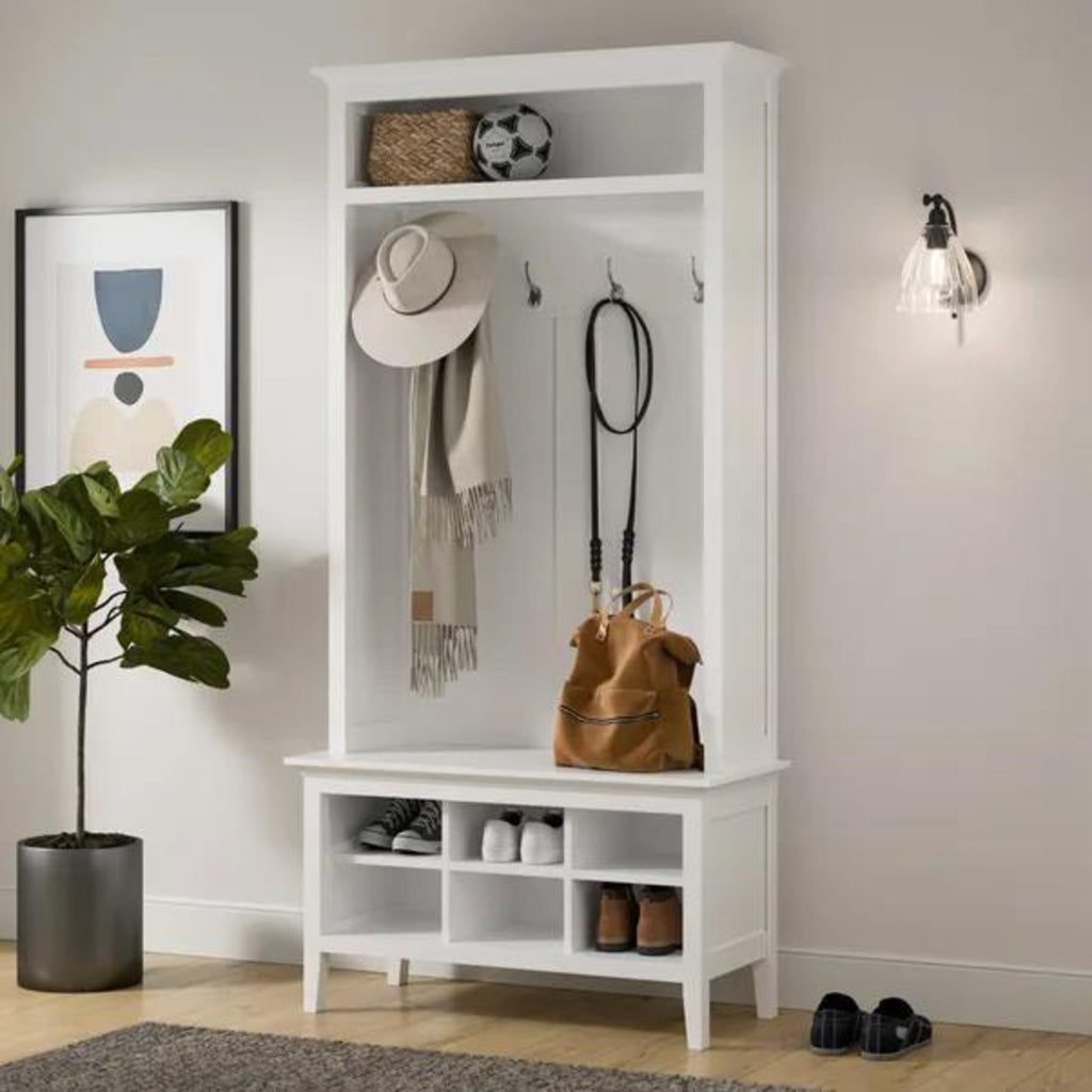 Wynmist Solid Wood Hall Entryway Storage Unit