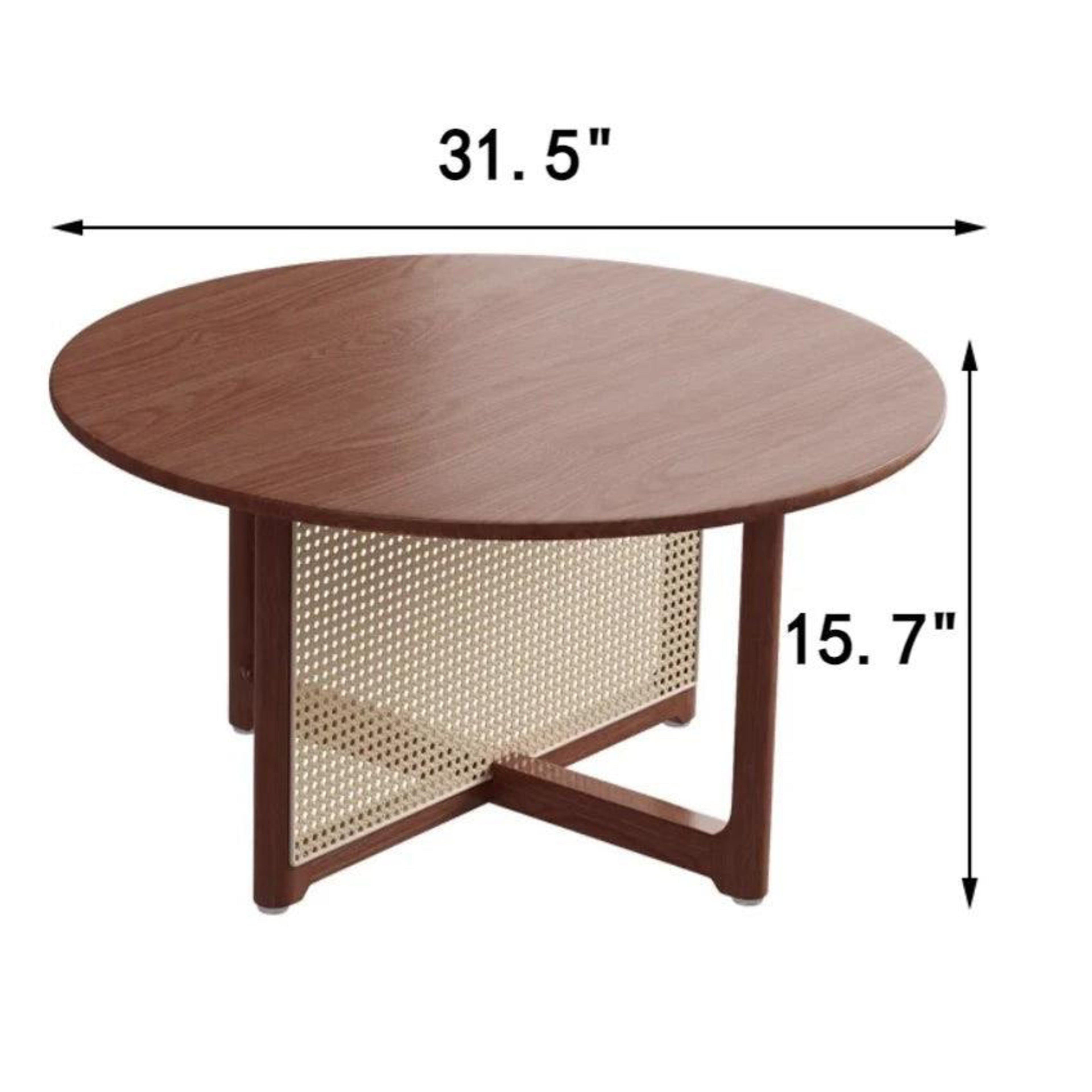 Modern Round Wooden Coffee Table