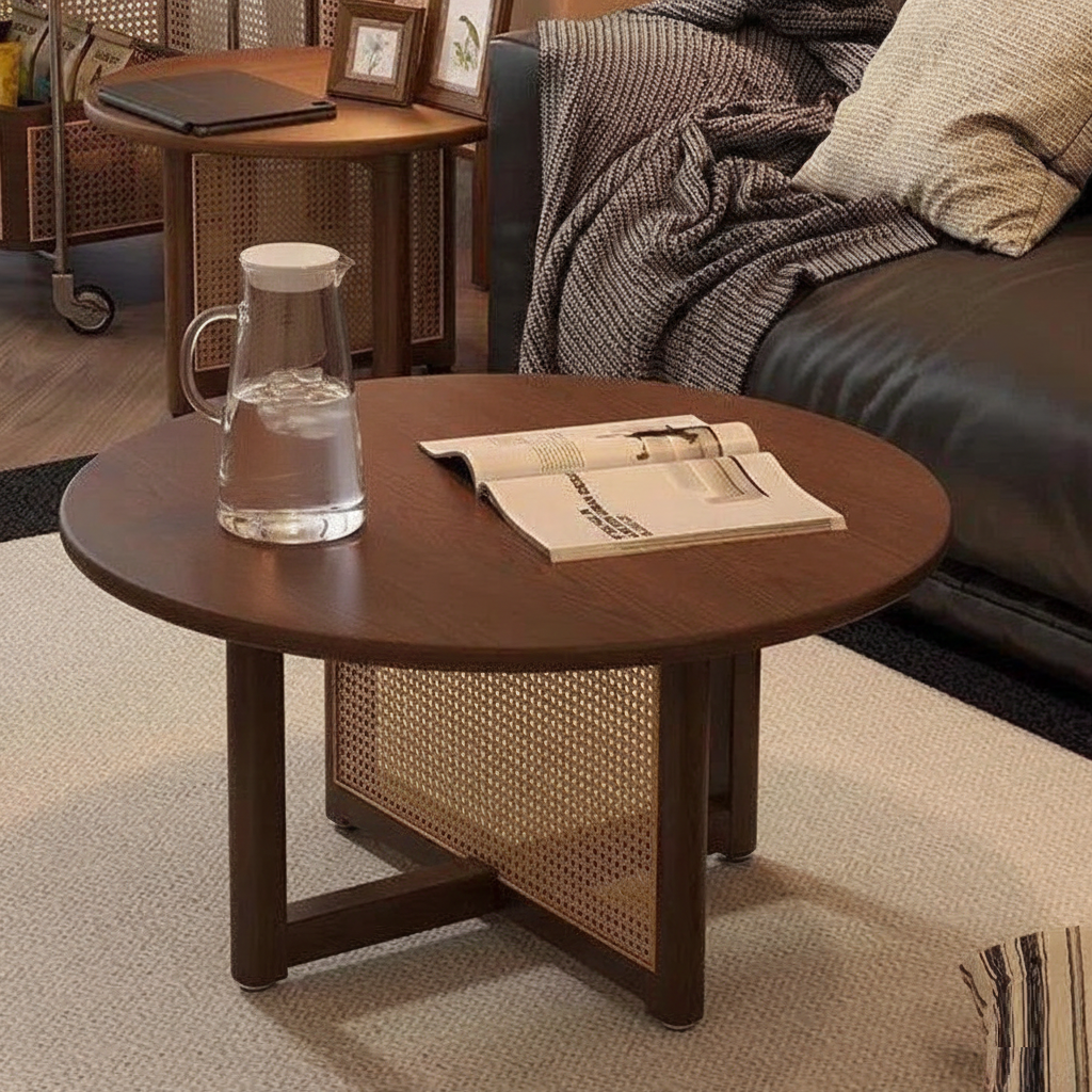 Modern Round Coffee Table Side View | Mamta Handicraft