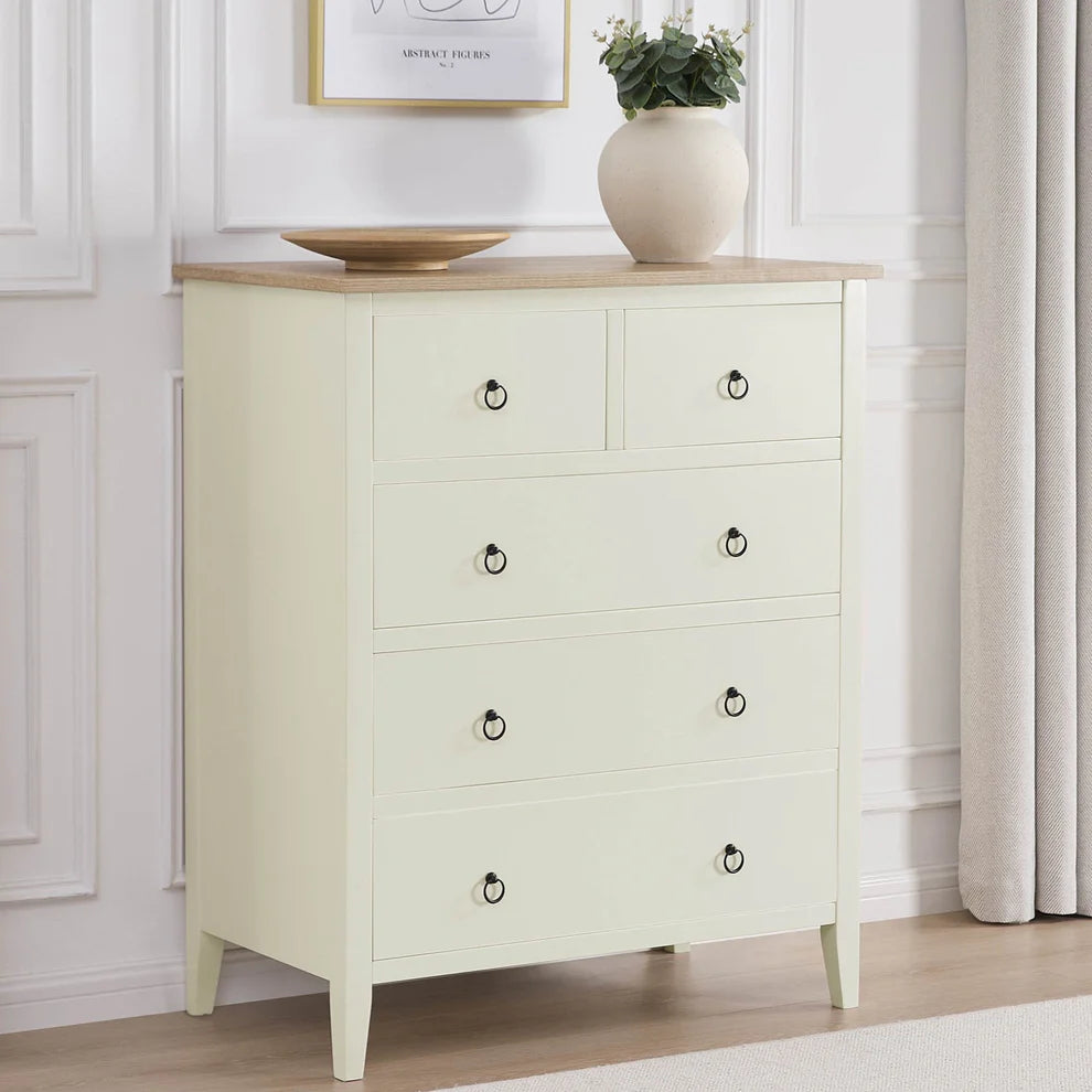 Wynmist Solid Wood 5-Drawer Chest | Mamta Handicraft