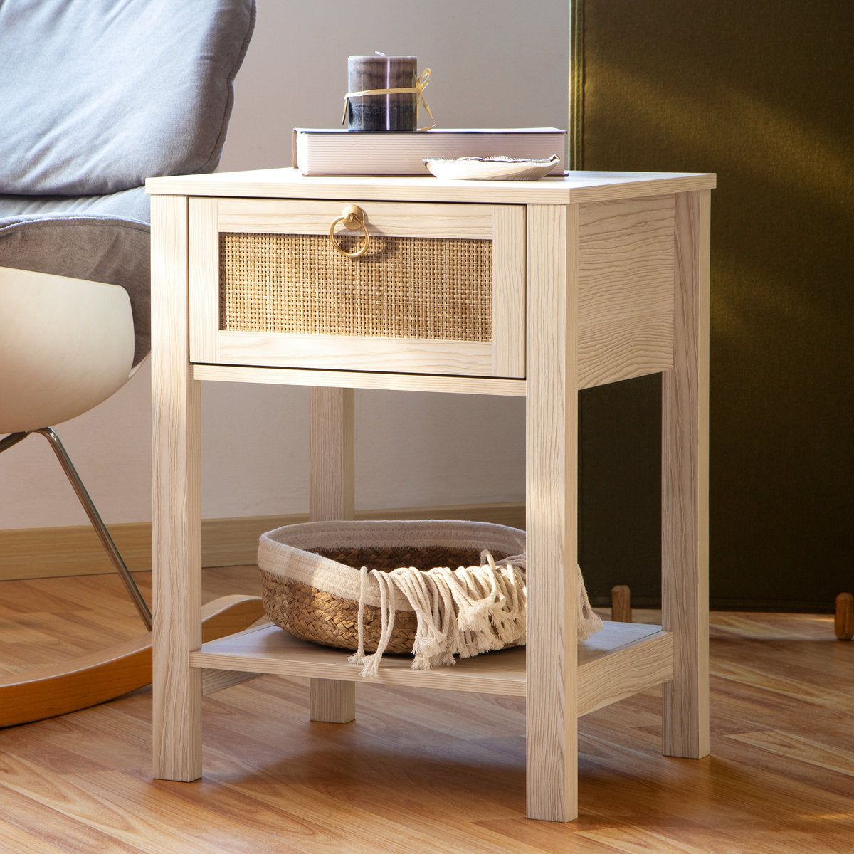 Pomodoro 23.6'' Tall 1 - Drawer Nightstand (Set of 2)