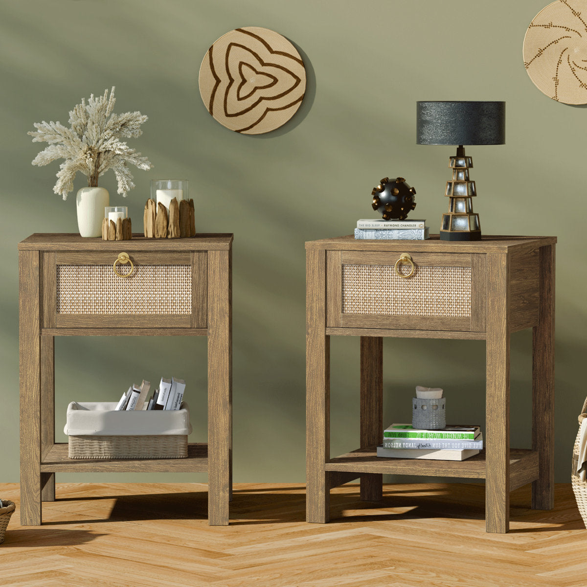Pomodoro 23.6'' Tall 1 - Drawer Nightstand (Set of 2)