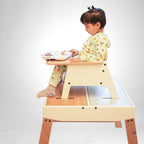 Solid Wood Kids High Chair and Table Set | Mamta Handicraft