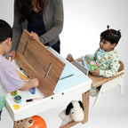 Solid Wood Kids High Chair and Table Set | Mamta Handicraft