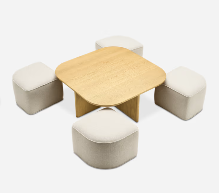 Millie Nesting Coffee Table Finish Detail | Mamta Handicraft
