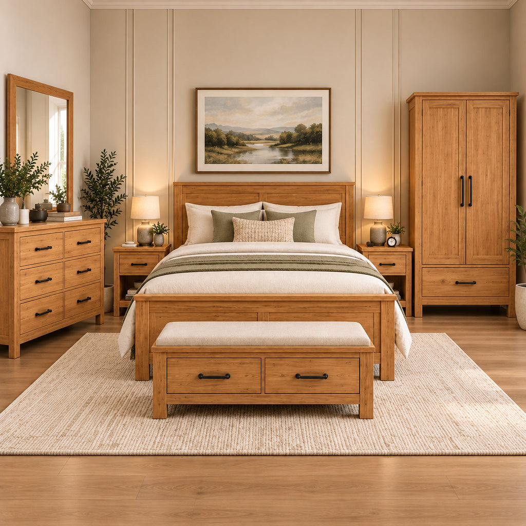 Spain Teak Wood Bed Side End Table
