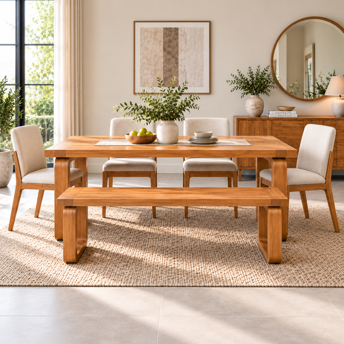 Spain Teak Wood Dining Bench