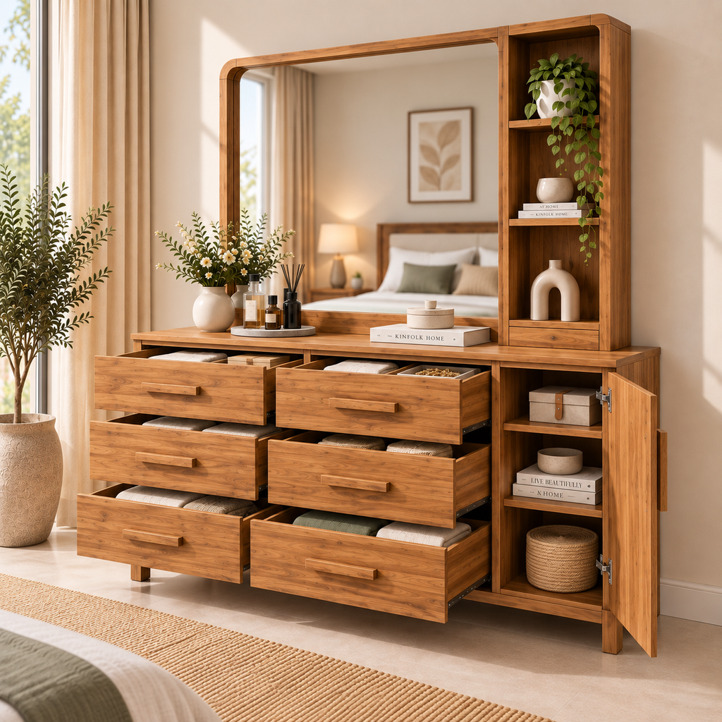 Spain Teak Wood Large Dresser