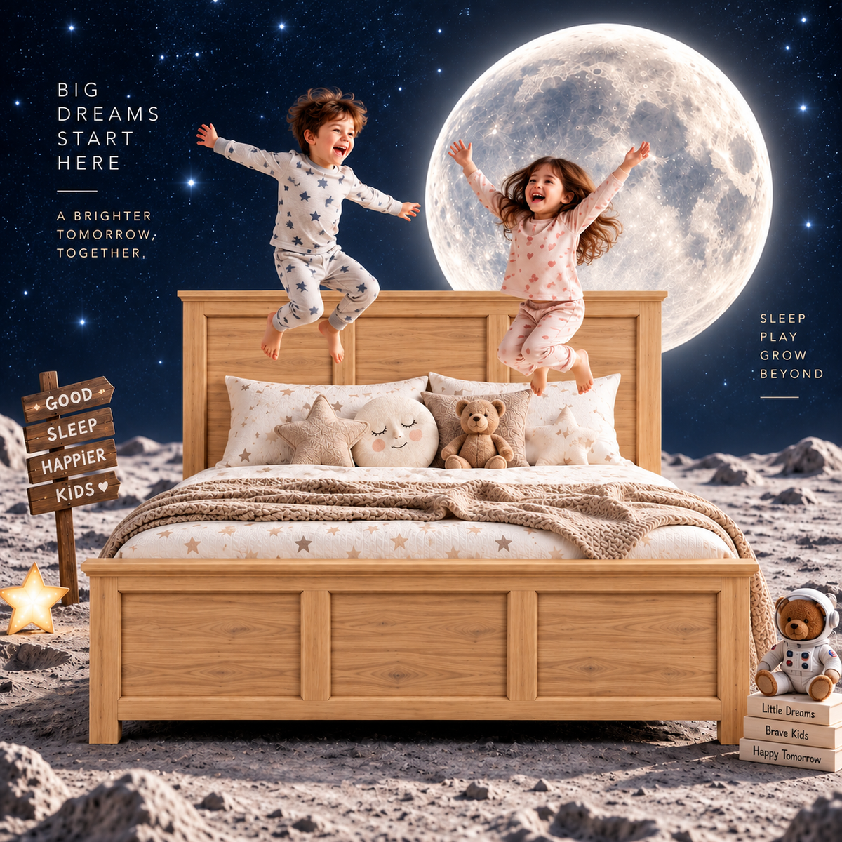 Spain Teak Wood NS Bed