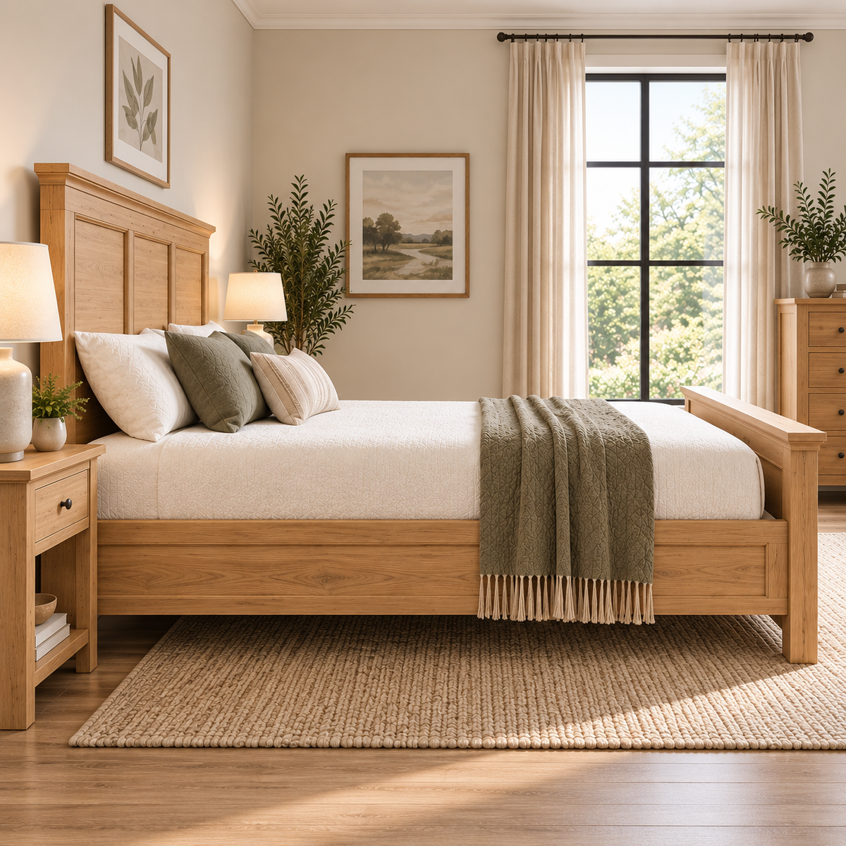 Spain Teak Wood NS Bed