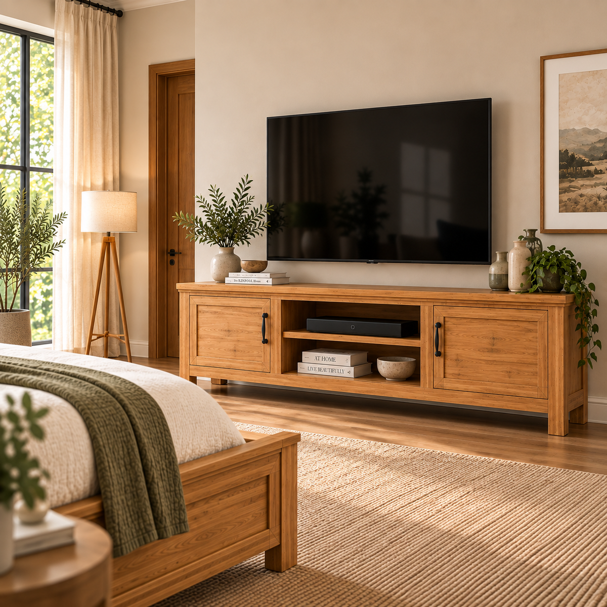Spain Teak Wood TV Cabinet