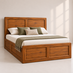 Spain Teak Wood With Hydraulic Storage Bed