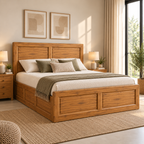 Spain Teak Wood With Hydraulic Storage Bed