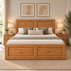Spain Teak Wood With Hydraulic Storage Bed