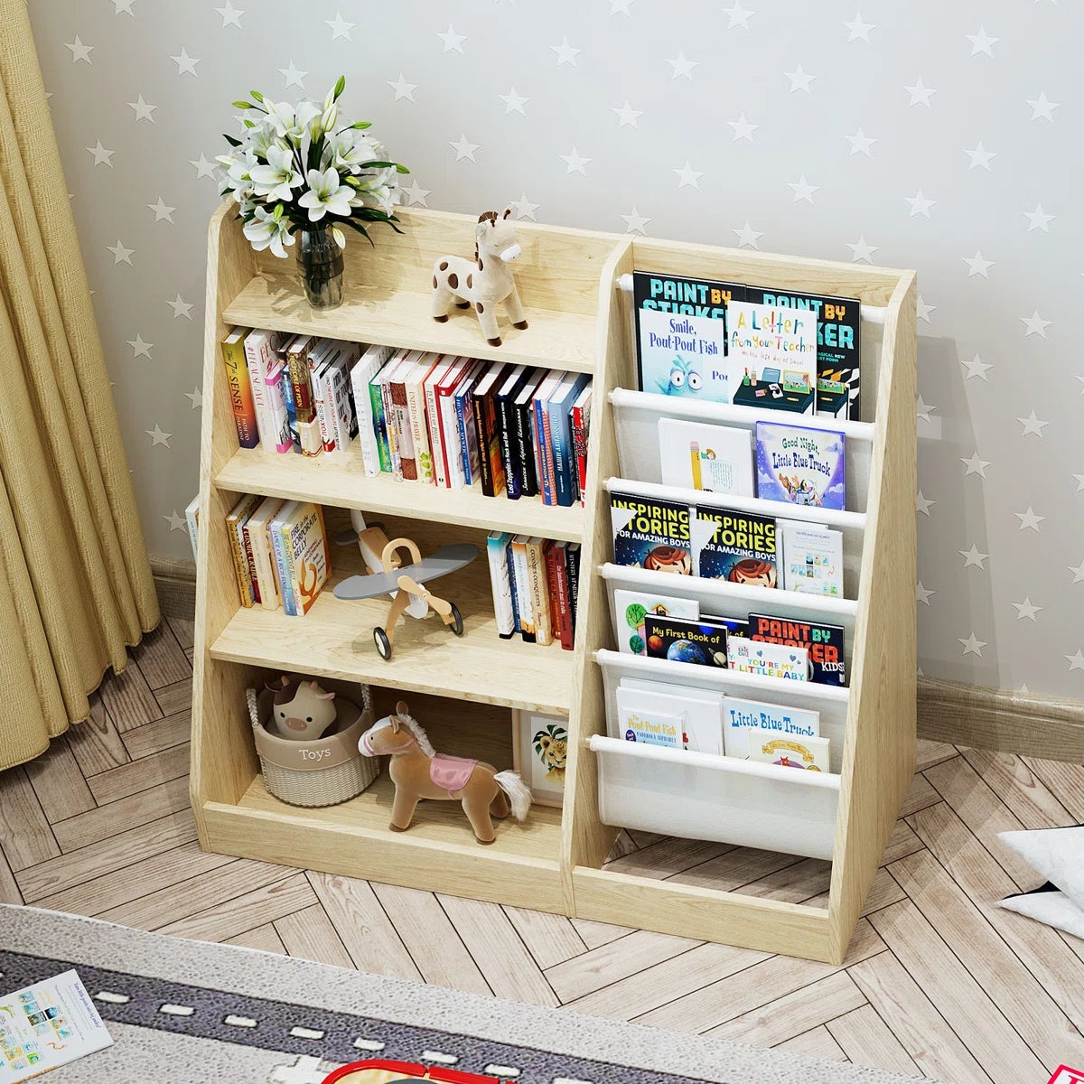 Maggiorina Kids Standard Bookcase, Storage Book Rack, Organizer Cabinet, Book Display