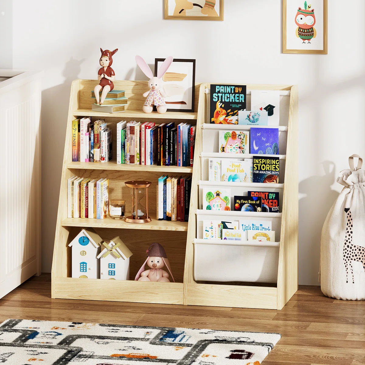 Maggiorina Kids Standard Bookcase, Storage Book Rack, Organizer Cabinet, Book Display