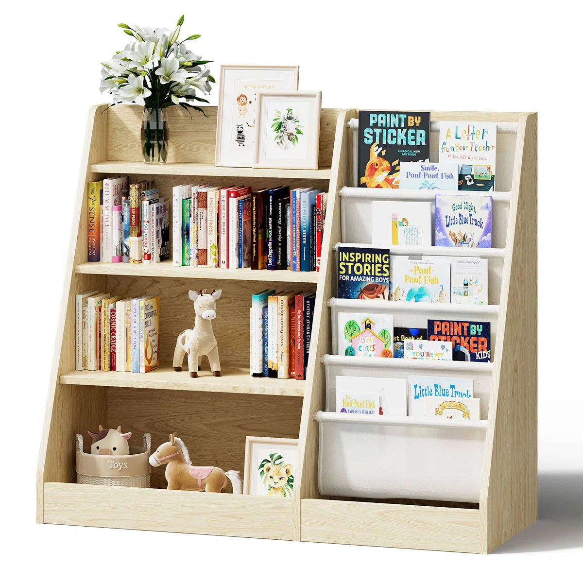 Maggiorina Kids Standard Bookcase, Storage Book Rack, Organizer Cabinet, Book Display