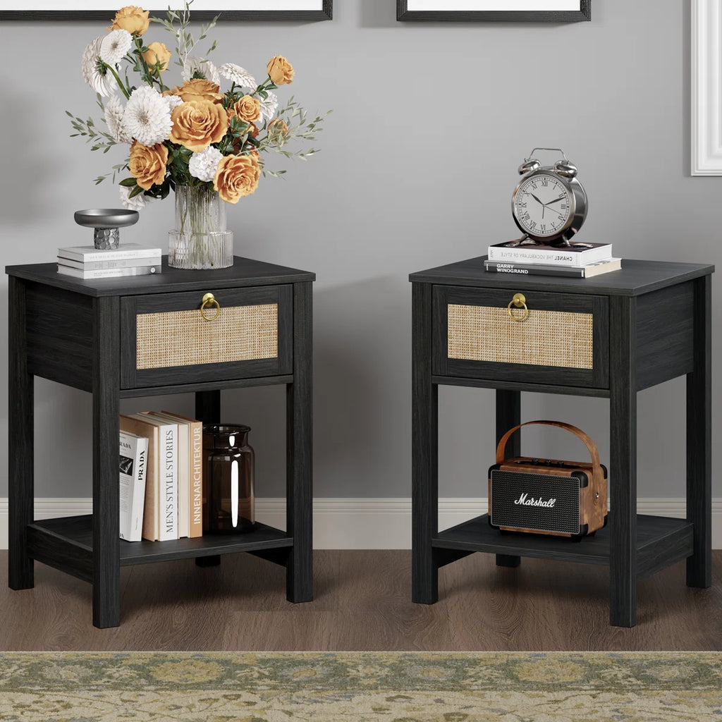Pomodoro 23.6'' Tall 1 - Drawer Nightstand (Set of 2)