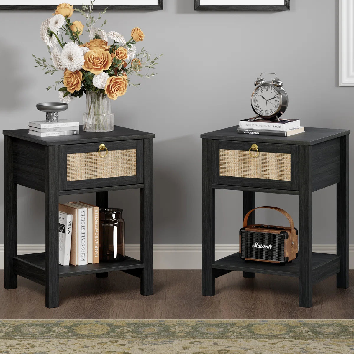 Pomodoro 23.6'' Tall 1 - Drawer Nightstand (Set of 2)