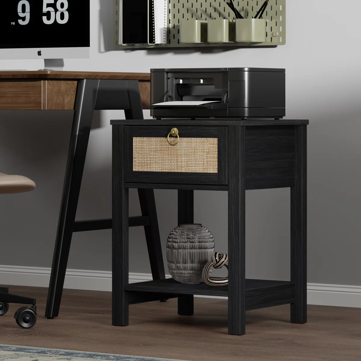 Pomodoro 23.6'' Tall 1 - Drawer Nightstand (Set of 2)
