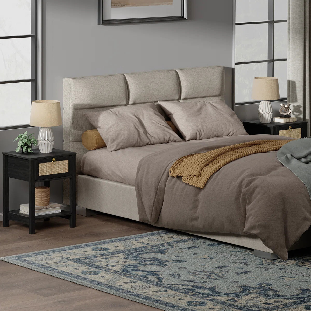 Pomodoro 23.6'' Tall 1 - Drawer Nightstand (Set of 2)