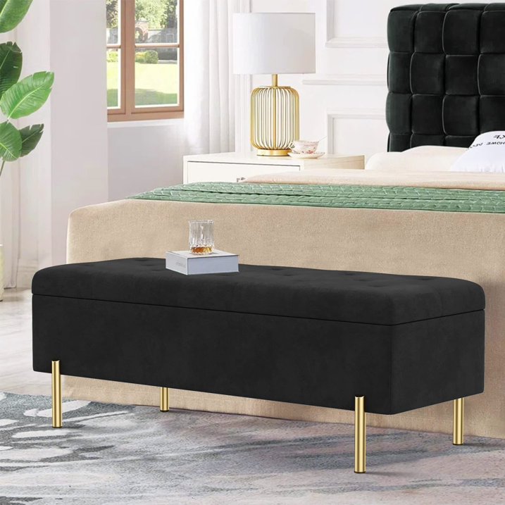 Andeworld End Of Bed Storage Bench,ottoman with storage for living room bedroom bench