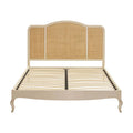 Solid Wood Annecy Rattan Bed Frame | Mamta Handicraft