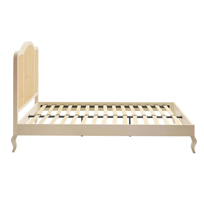 Solid Wood Annecy Rattan Bed Frame | Mamta Handicraft