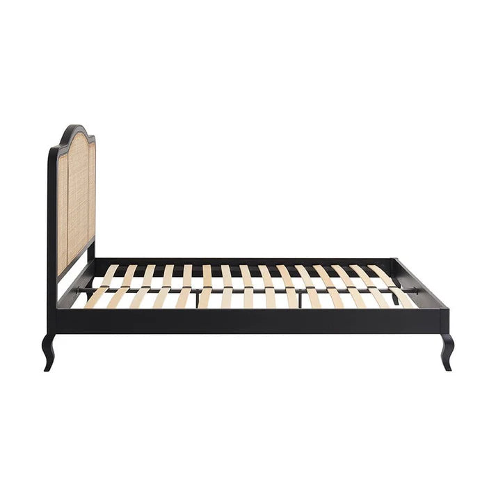 Solid Wood Annecy Rattan Bed Frame | Mamta Handicraft