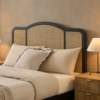 Solid Wood Annecy Rattan Bed Frame | Mamta Handicraft