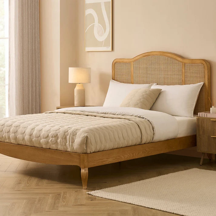 Round Rattan Bed Frame Canora Rattan Bed Frame — Queen Size | Mamta Handicraft