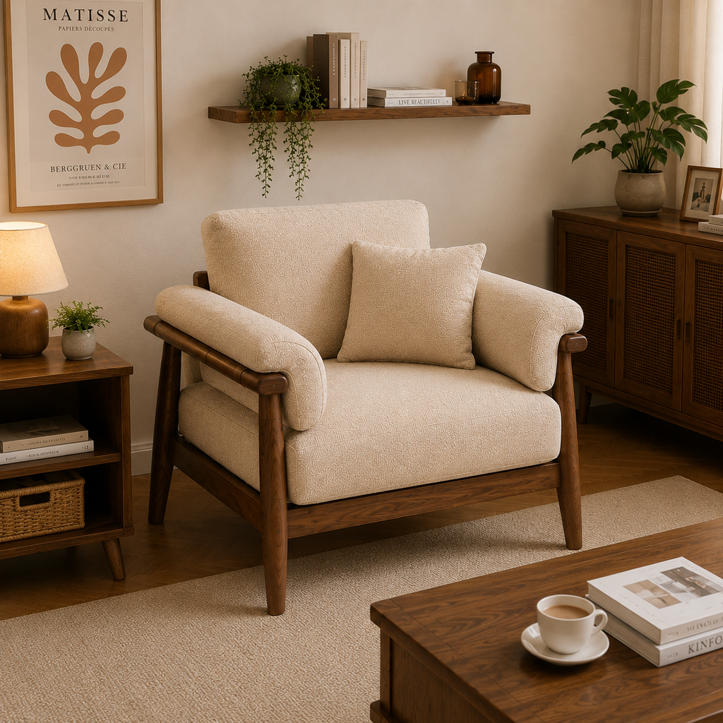 Mamta Milano Luxury Italian 1 Seater Sofa | Mamta Handicraft