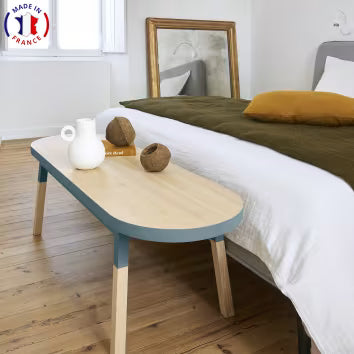 Egee - Bed bench end 140 cm, 100% solid ash