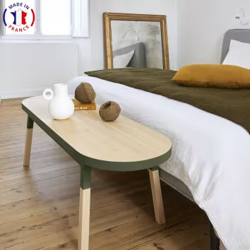 Egee - Bed bench end 140 cm, 100% solid ash