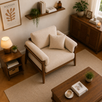 Milano Italian 1 Seater Sofa Front View | Mamta Handicraft