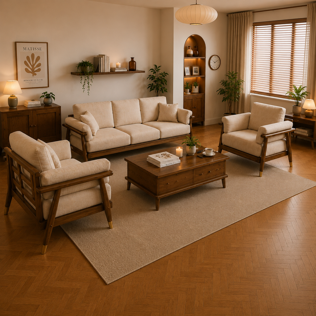 Mamta Milano Luxury Italian 3+1+1 Seater Sofa Set | Mamta Handicraft