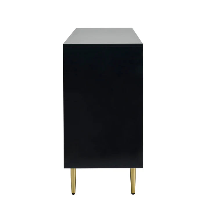 Evie Sideboard with Drawers - Black