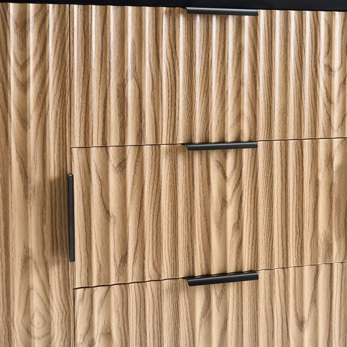 Evie Sideboard with Drawers - Black
