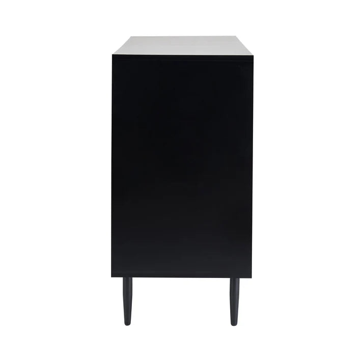 Evie Sideboard with Drawers - Black