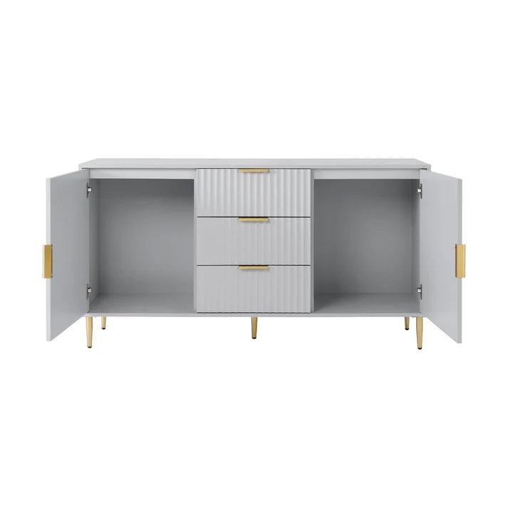 Evie Sideboard with Drawers - Black